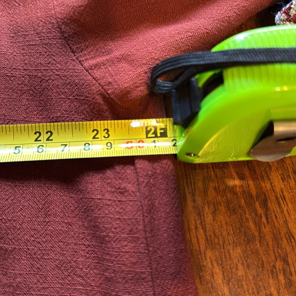 Linen Blend Rust Top Flow Like Linen Entro - image 7